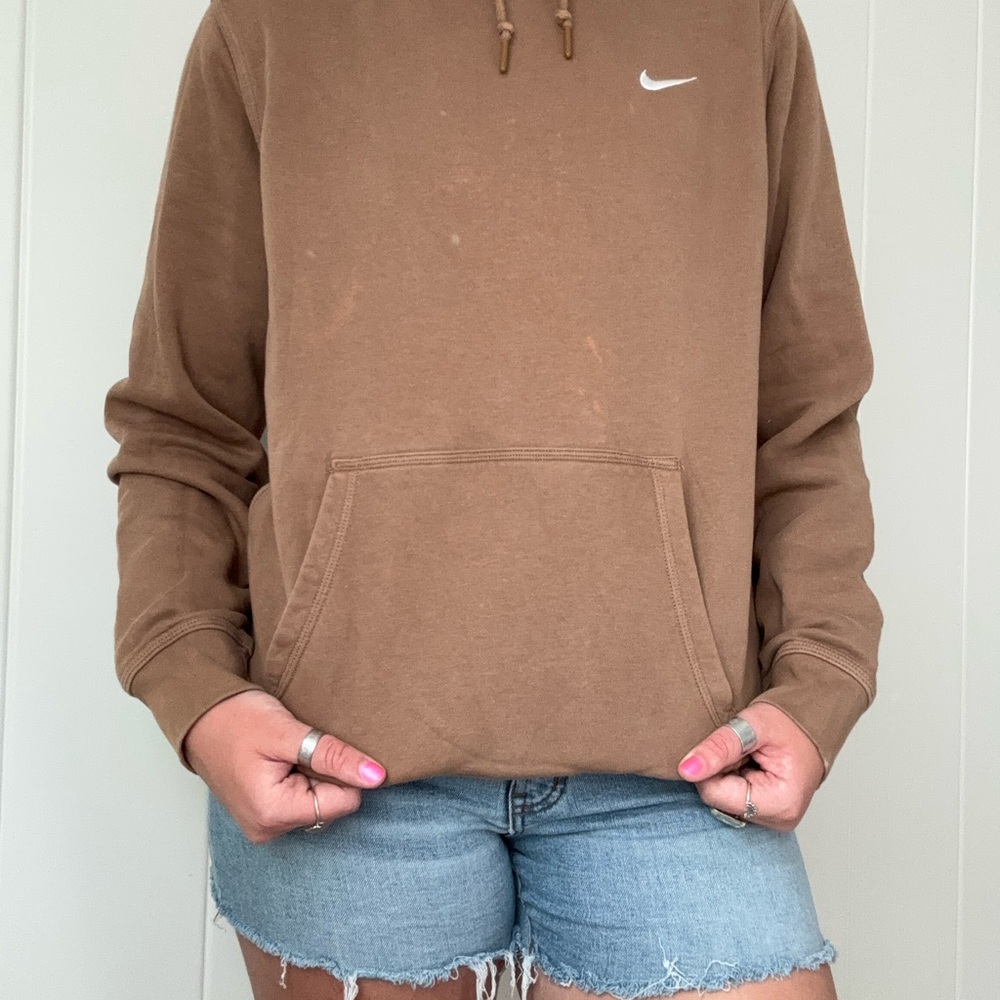 Nike Women's Brown Hoodie Sweatshirt